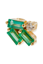 Fireworks Emerald and Diamond Earrings